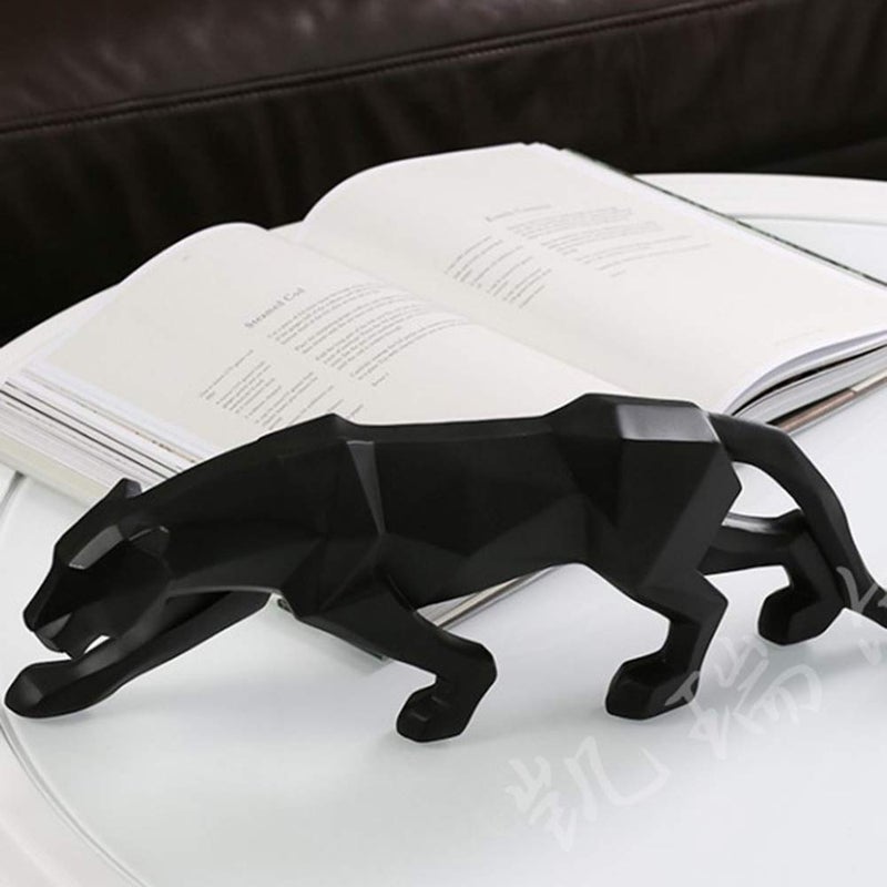 ASNOMY Nordic Modern Polyresin Cheetah Figurine Home Decor, Originality Home Decoration Furnishing Animal Ornament Resin, Resin Statues Home Decor Ornament Figures, Black - Image 3